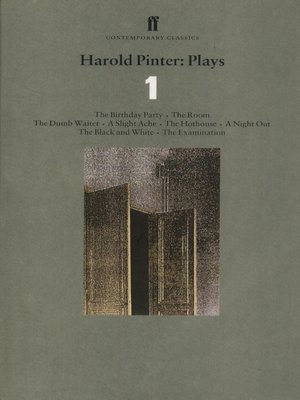 cover image of Harold Pinter Plays 1